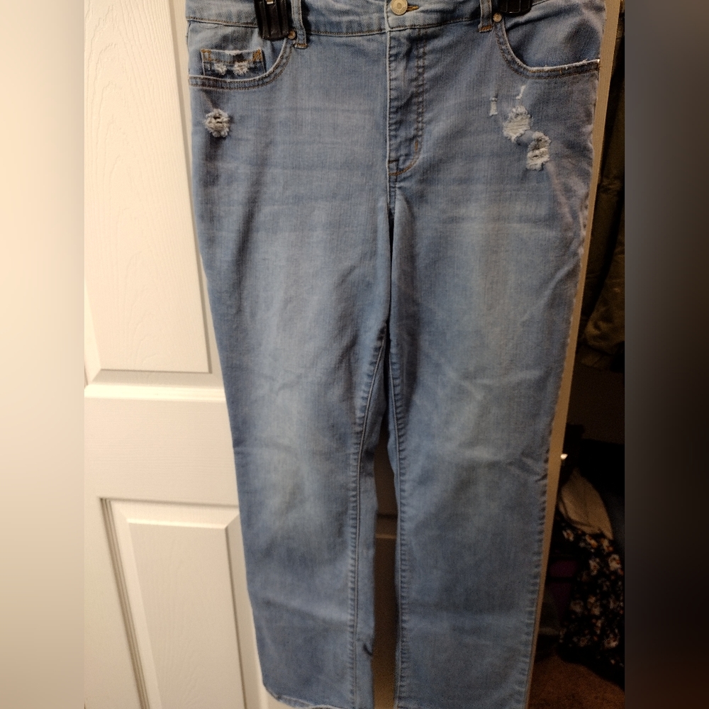 Distressed jeans